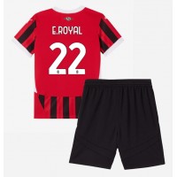 Camiseta AC Milan Emerson Royal #22 Primera Equipación Replica 2024-25 para niños mangas cortas (+ Pantalones cortos)